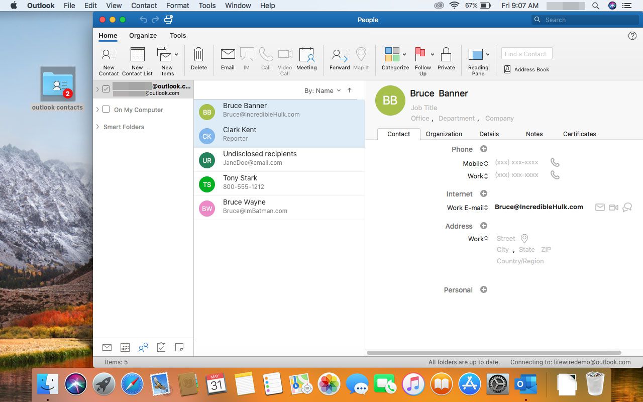 duplicate contacts outlook for mac
